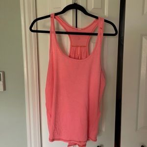 Coral lululemon tie back tank